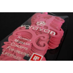 Inda dekor pakk 20 darabos natúr pink