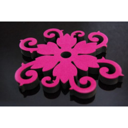 Virág 1 dekor pakk 20 darabos pink bársony