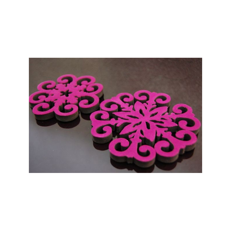Hópihe 2 dekor pakk 10 darabos pink bársony