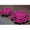 Hópihe 2 dekor pakk 10 darabos pink bársony
