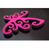Pillangó dekor pakk 10 darabos pink bársony
