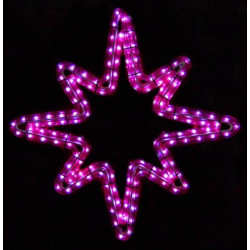 Sarkcsillag 8 ágú kicsi 47cm rózsaszín LED