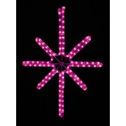 Esthajnal csillag 31x45cm rózsaszín LED