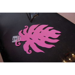 Alátét levél minta vékony 3mm, natúr pink