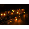 Beltéri LED fényfüzér 5m zöld kábel, 50 amber LED