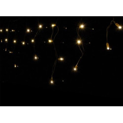 Kültéri LED fényjégcsap 3m x 0,5m fehér kábel, 50 meleg fehér LED