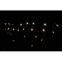 Kültéri FLASH LED fényjégcsap 3m x 0,5m fehér kábel, 114 meleg fehér LED