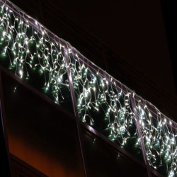 Beltéri LED fényjégcsap 3m x 1m fehér kábel, 228 fehér LED
