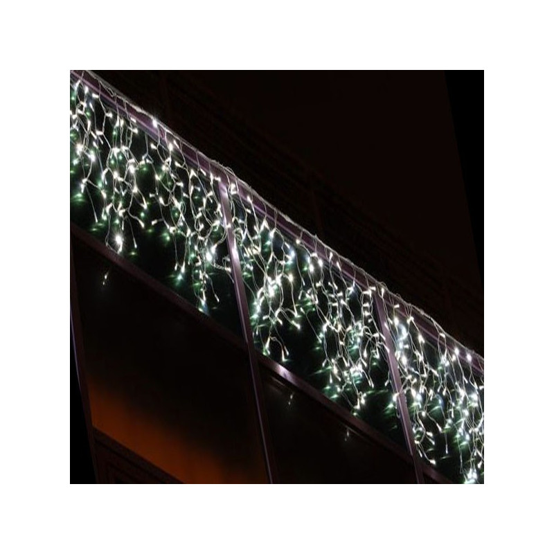 Beltéri LED fényjégcsap 3m x 1m fehér kábel, 228 fehér LED