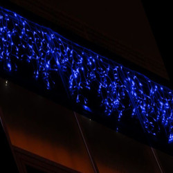 Beltéri LED Fényjégcsap 2m x 1m fehér kábel, 100 kék LED