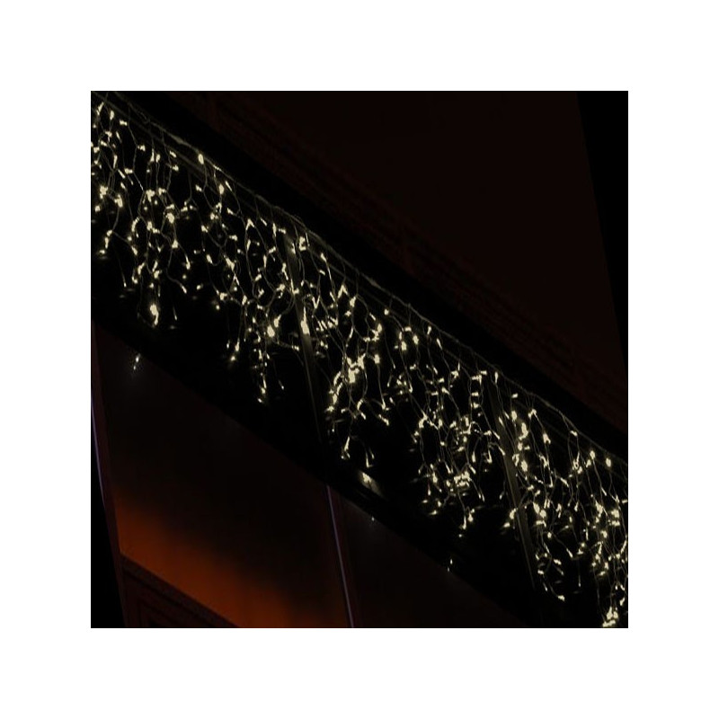 Kültéri LED fényjégcsap 2m x 1m fehér kábel, 100 meleg fehér LED