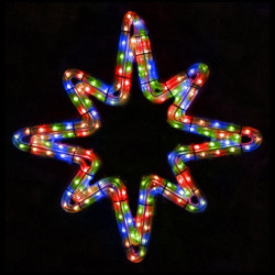Sarkcsillag 8 ágú kicsi 47cm színes LED