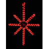 Esthajnal csillag 100x80cm piros LED