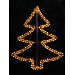 Nagy fenyőfa motívum 70x83cm meleg fehér LED