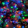 Kültéri extra sűrű LED fényfüzér 14m zöld kábel, 700 színes LED