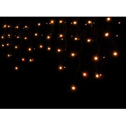 Kültéri LED fényjégcsap 3m x 0,5m zöld kábel, 114 meleg fehér LED