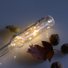 Elemes meleg fehér mikroLED fényfüzér 2m, 20 LED rézdróton