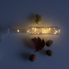 Elemes meleg fehér mikroLED fényfüzér 2m, 20 LED rézdróton