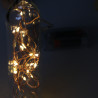 Elemes meleg fehér mikroLED fényfüzér 2m, 20 LED rézdróton