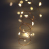 Elemes meleg fehér mikroLED fényfüzér 2m, 20 LED rézdróton