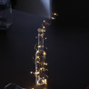 Elemes meleg fehér mikroLED fényfüzér 2m, 20 LED rézdróton