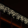 Kültéri FLASH LED fényjégcsap 3m x 0,5m fehér kábel, 114 meleg fehér LED