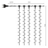 Beltéri LED fényfüggöny 2m x 5m fehér kábel, 1272 kék LED