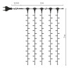 Beltéri LED fényfüggöny 2m x 7m fehér kábel, 1520 kék LED