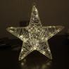 Acryl csillag melegfehér microLED fényfüzérrel