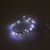 Elemes fehér mikroLED fényfüzér 2m, 20 LED rézdróton