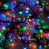 Kültéri extra sűrű LED fényfüzér 30m zöld kábel, 1500 színes LED