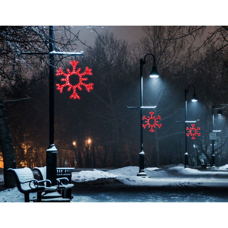 Kis hópihe 60cm piros LED