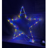Elemes csillag ablakmotívum színes LED