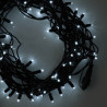 Kültéri sűrű LED fényfüzér 10m zöld kábel, 200 hidegfehér LED