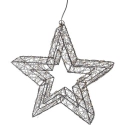 Világító 3D Karácsonyi Csillag Dekoráció - 38cm, 350 LED Extra Meleg Fehér Fénnyel