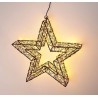 Világító 3D Karácsonyi Csillag Dekoráció - 38cm, 350 LED Extra Meleg Fehér Fénnyel