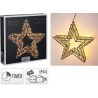 Világító 3D Karácsonyi Csillag Dekoráció - 38cm, 350 LED Extra Meleg Fehér Fénnyel
