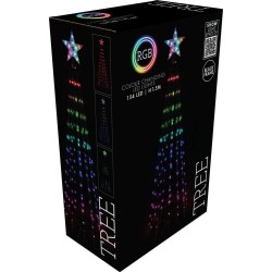 RGB LED Fényfa Karácsonyfa - 1,5 Méter, 154 Színváltós LED + Színes Csillag