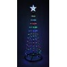 RGB LED Fényfa Karácsonyfa - 1,5 Méter, 154 Színváltós LED + Színes Csillag