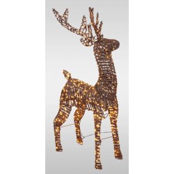 Világító Karácsonyi Rénszarvas Dekoráció - 80cm, 600 LED Extra Meleg Fehér