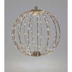 Világító Karácsonyi Gömb Dekoráció - 30cm, 192 LED Meleg Fehér