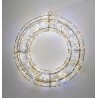 Világító Karácsonyi Koszorú - 50cm, 720 LED Meleg Fehér, Dimmelhető