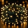 Kültéri LED fényfüzér 10 m, 200 meleg fehér LED, sorolható