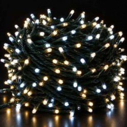 Kültéri LED fényfüzér 10 m, 100+100 hideg/meleg fehér LED