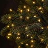 LED fényfüzér 10 m zöld kábel, 100 melegfehér LED