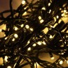 LED fényfüzér 10 m zöld kábel, 100 melegfehér LED