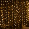 LED fényfüggöny 1x3 m, 300 melegfehér LED
