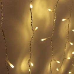 LED fényfüggöny 1x3 m, 300 melegfehér LED