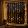 LED fényfüggöny 1x1,5 m, 150 melegfehér LED