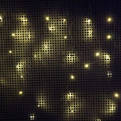 LED jégcsapfüzér 4 m zöld kábel, 200 melegfehér LED, IP44